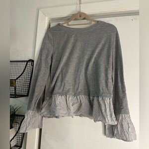 BCX Heather Gray Long Sleeve Top